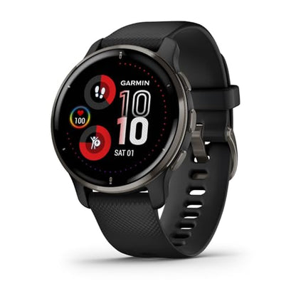 Garmin - Venu 2 Plus GPS Smartwatch 43 mm Fiber-reinforced polymer - Slate - 010-02496-01 - Image 3