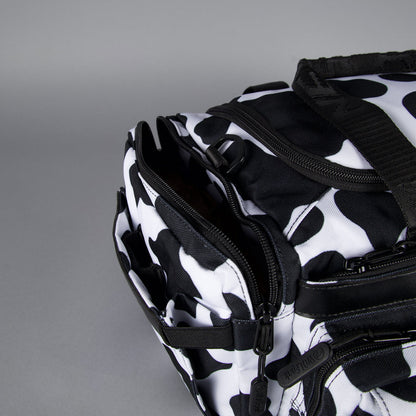 20L Mini Duffle Bag Black White Cow - Image 18
