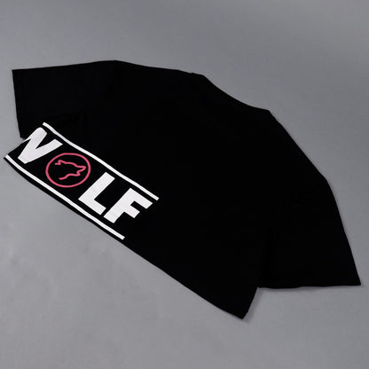 Shewolf Black Oversized Cropped Tee - Image 4