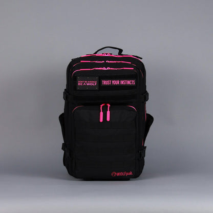 45L Backpack Black Neon Pink - Image 9