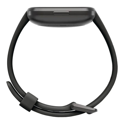 Fitbit Versa 2 - 40mm Aluminum Case - Carbon w Black Silicone Band - FB507BKBK - Image 5