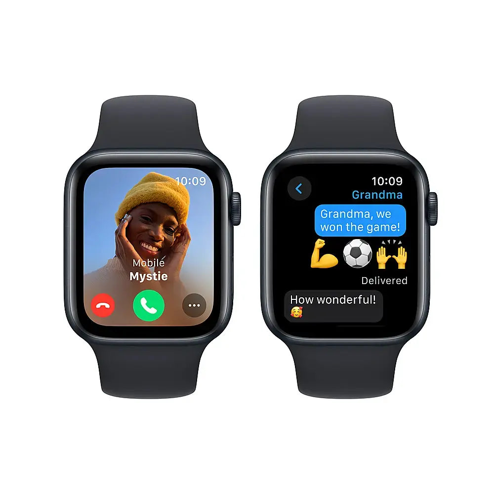 Apple Watch SE 2nd Generation (GPS) 44mm Midnight Aluminum Case with Midnight Sport Band - S/M - MRE73LL/A - Image 4