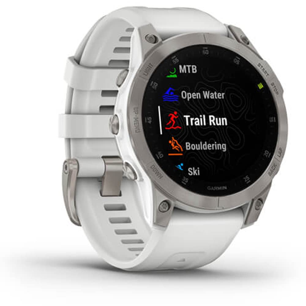 Garmin - epix Gen 2 GPS Smartwatch 47mm Fiber-reinforced polymer -White Titanium - 010-02582-20 - Image 3