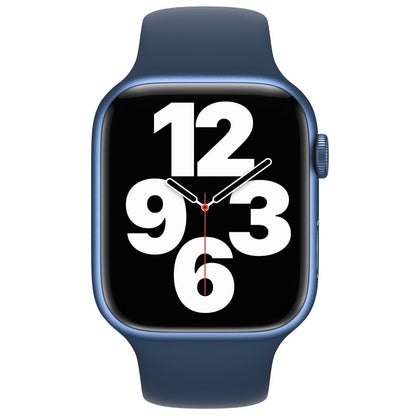 Apple Watch Series 7 (GPS + Cellular, 41mm) Blue Aluminum Case with Abyss Blue Sport Band - MKHC3LL/A - Image 2