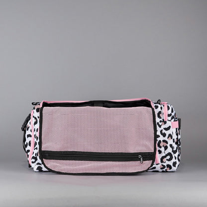 40L Ultimate Duffle Bag Leopard Pink Zip - Image 18