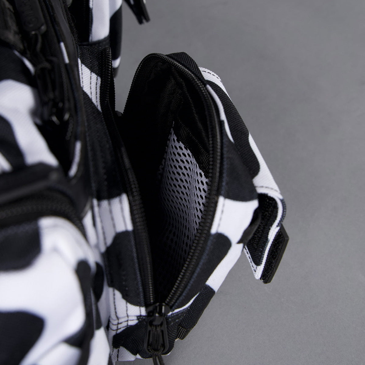 20L Mini Duffle Bag Black White Cow - Image 33