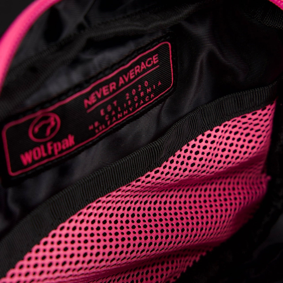 Crossbody Pack Black Neon Pink - Image 8
