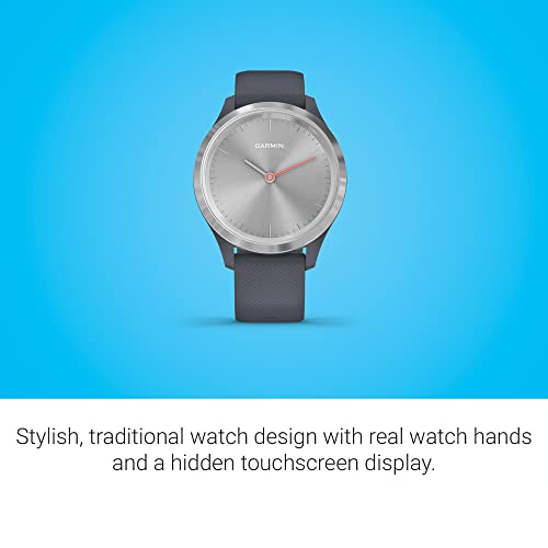 Garmin vivomove 3s Hybrid Smartwatch Silver with Granite Blue Bnad - 010-02238-00 - Image 4