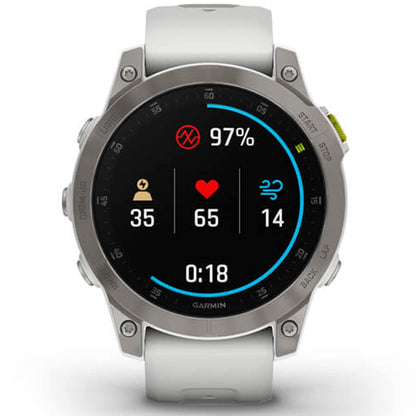 Garmin - epix Gen 2 GPS Smartwatch 47mm Fiber-reinforced polymer -White Titanium - 010-02582-20 - Image 4