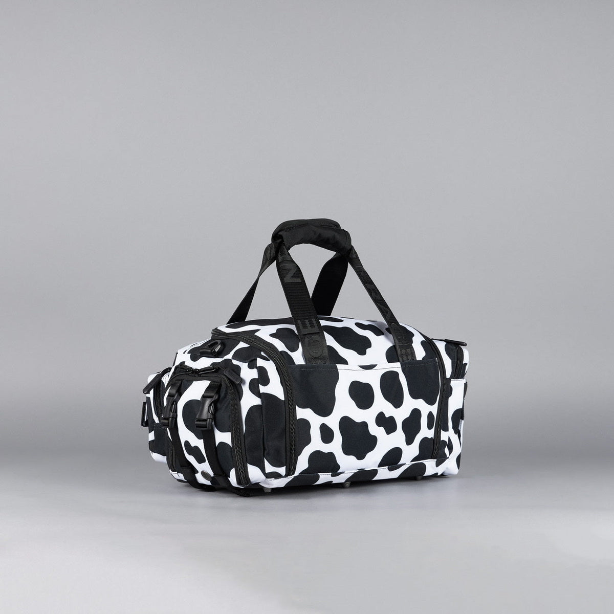 20L Mini Duffle Bag Black White Cow - Image 8