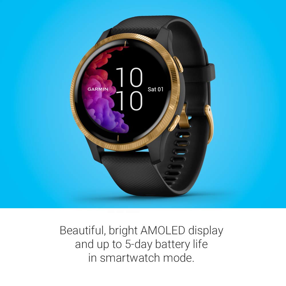 Garmin -Venu Smartwatch 43mm Fiber-Reinforced Polymer-Black - 010-02173-31 - Image 3