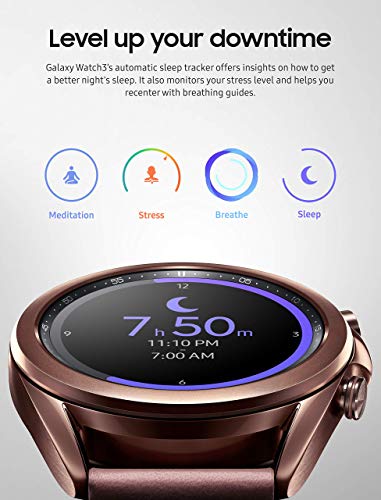 Samsung Galaxy Watch 3 - 41mm Stainless Steel Case/ Leather Strap Mystic Bronze SM-R850NZDAXAR - Image 6