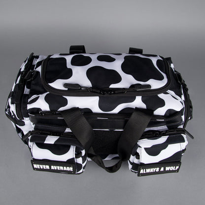 20L Mini Duffle Bag Black White Cow - Image 36