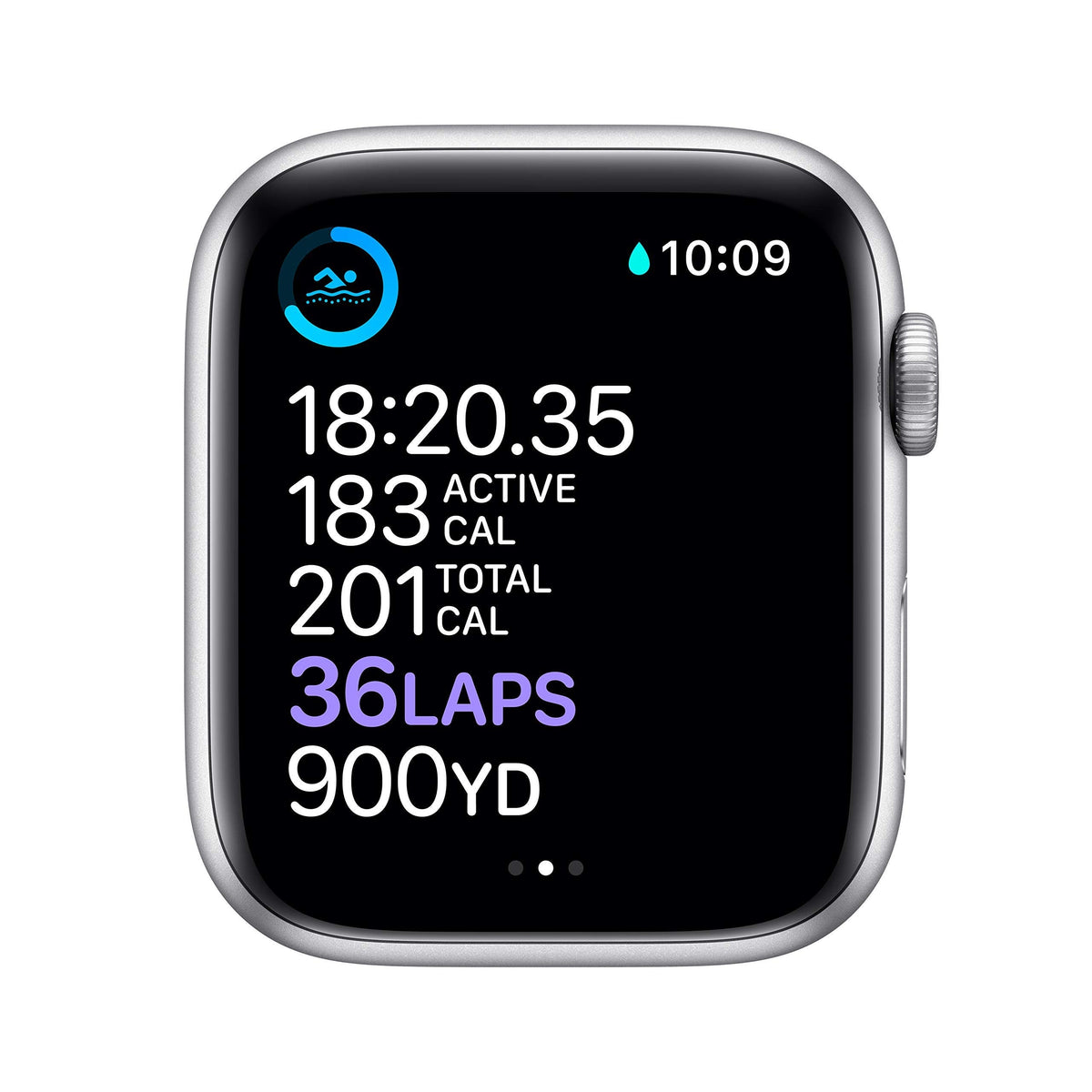Apple Watch Series 6 44mm Silver Aluminum Case with White Sport Band GPS - M00D3LL/A - Image 4
