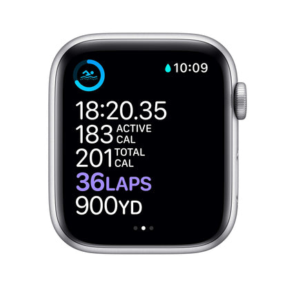 Apple Watch Series 6 44mm Silver Aluminum Case with White Sport Band GPS - M00D3LL/A - Image 4
