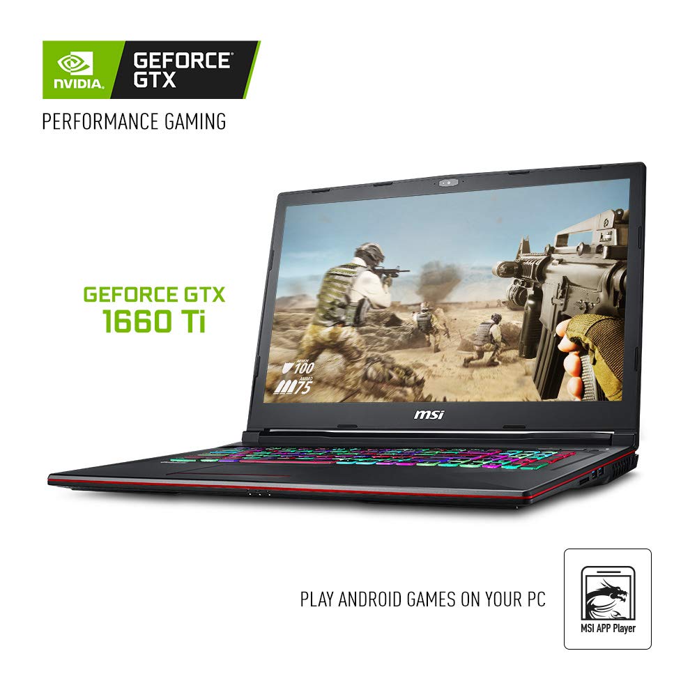 MSI GL73 17.3 Gaming Laptop, Intel Core i7-9750H, NVIDIA GeForce GTX1660Ti, 16GB RAM, 512GB NVMe SSD - Image 2