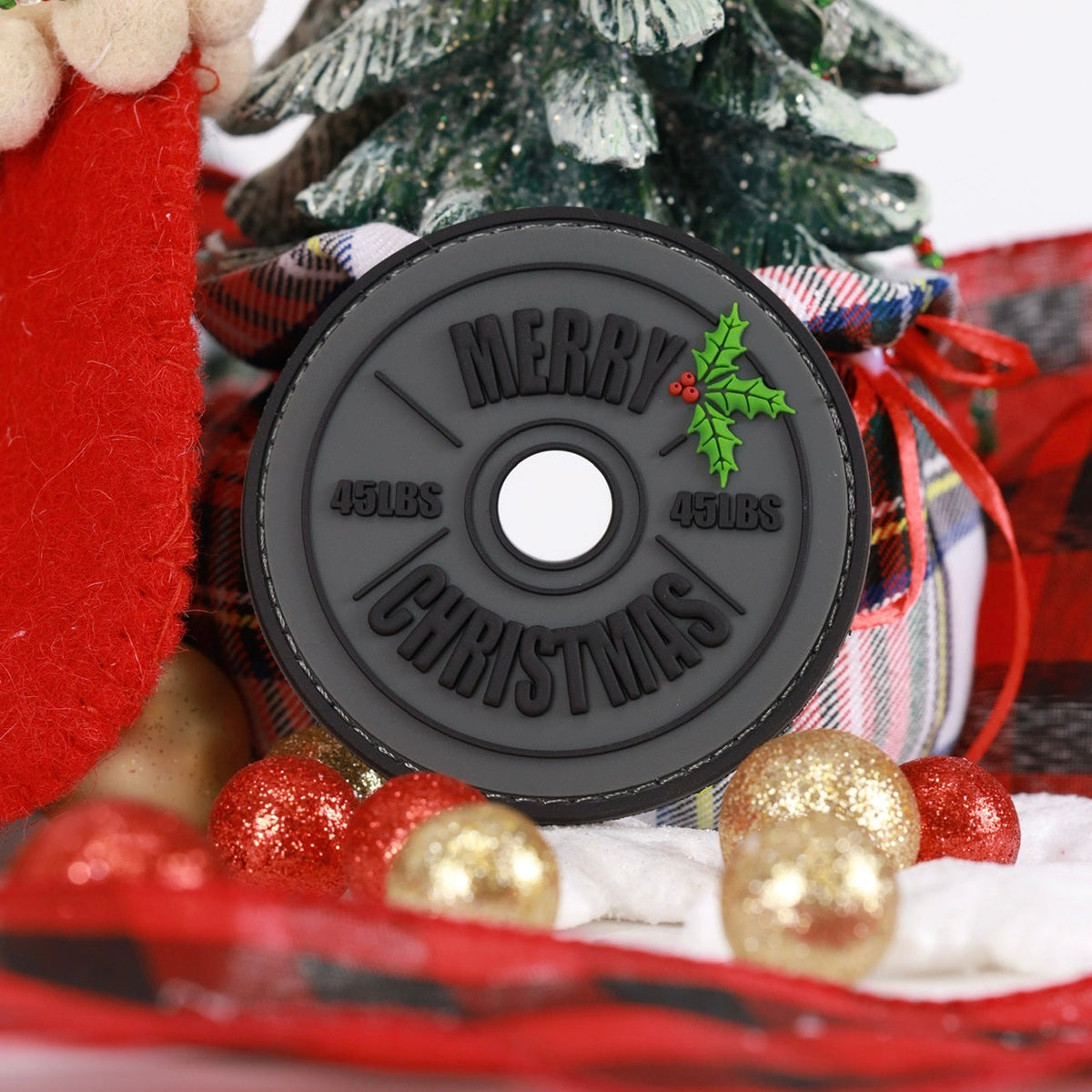 Merry Christmas Barbell Patch