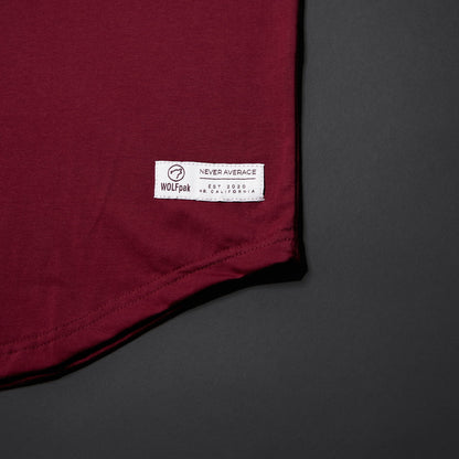 Men's Performance Tank Crimson Red with Off White Border (SALE) - Image 2