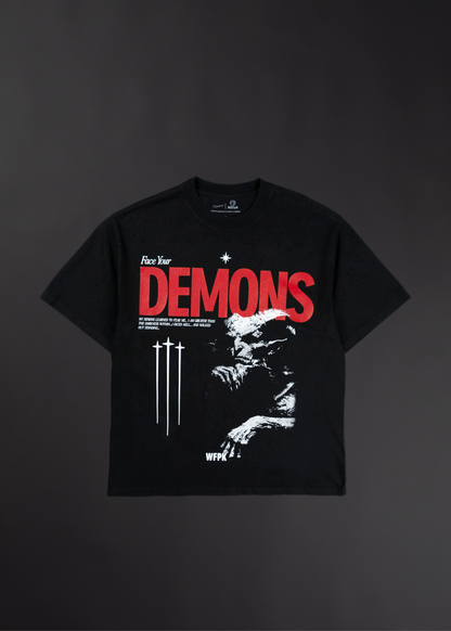 Face Em Graphic T-Shirt Face Your Demons - Image 6