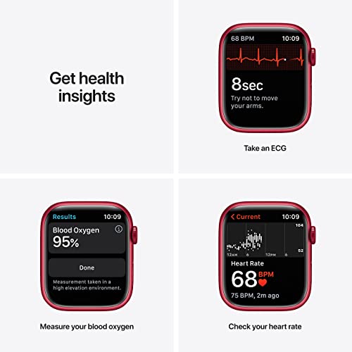 Apple Watch Series 7 (GPS) 45mm RED Aluminum Case with RED Sport band - MKN93LL/A - Image 3