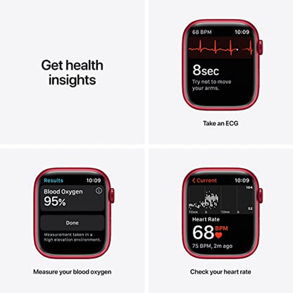 Apple Watch Series 7 (GPS) 45mm RED Aluminum Case with RED Sport band - MKN93LL/A - Image 3