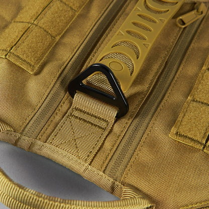 Khaki Tactical Dog Vest Harness - Image 10