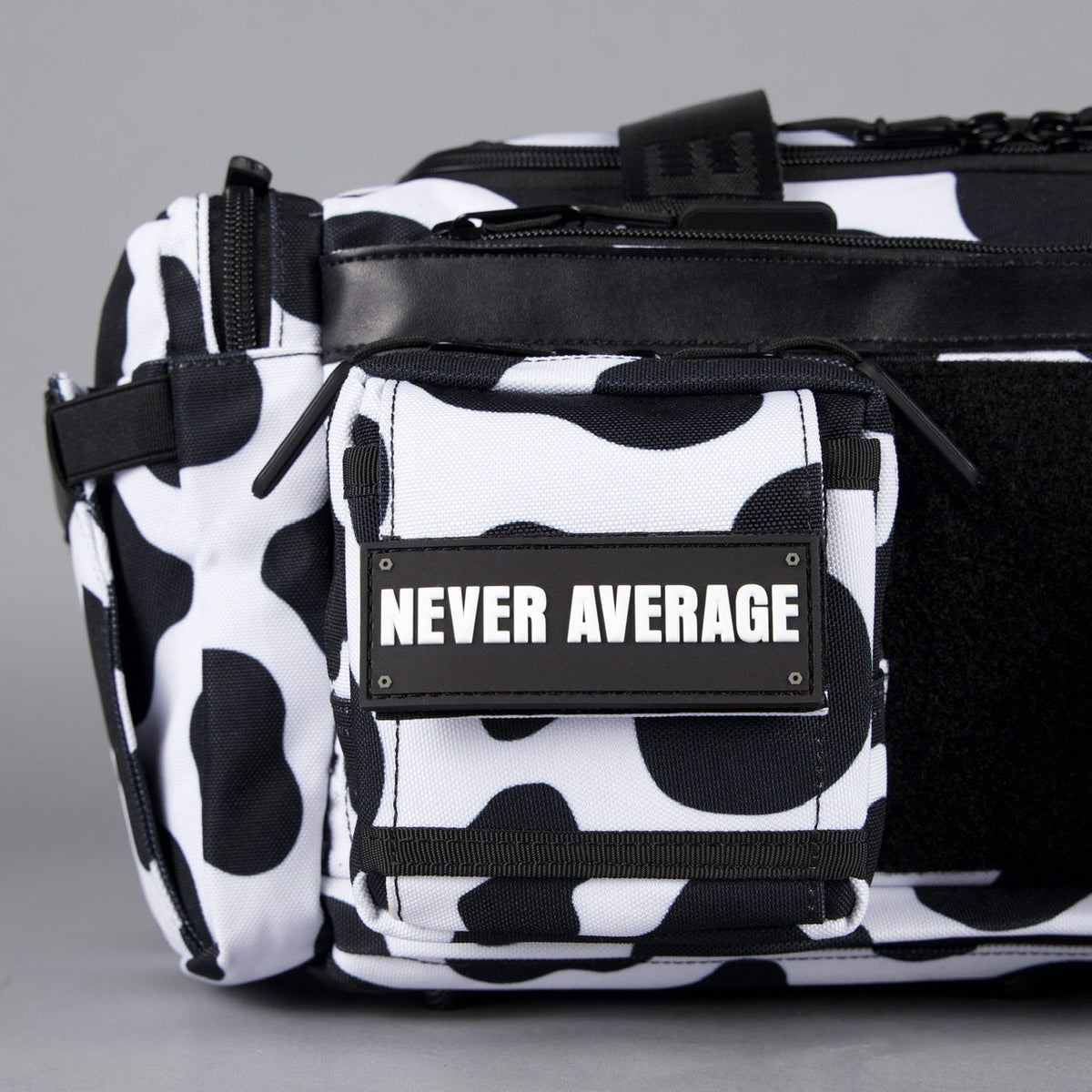 20L Mini Duffle Bag Black White Cow - Image 22