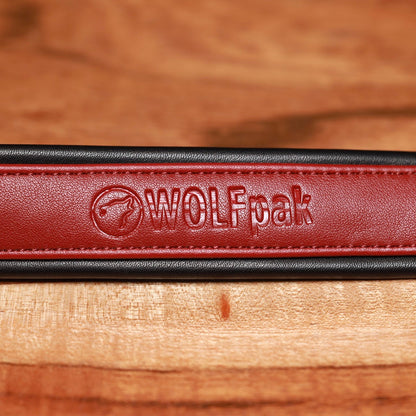 Luxury Dog Collar Burgundy Red & Black - Image 3