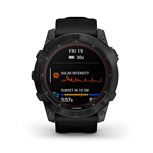 Garmin fenix 7X, Sapphire Solar GPS Smartwatch, 51 mm Fiber-reinforced polymer - Black DLC Titanium - 010-02541-22 - Image 2