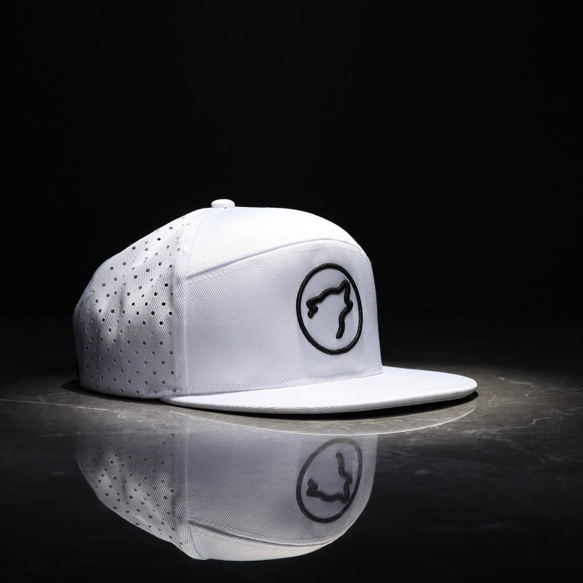 Flat Bill Snapback Hat Arctic White - Image 2