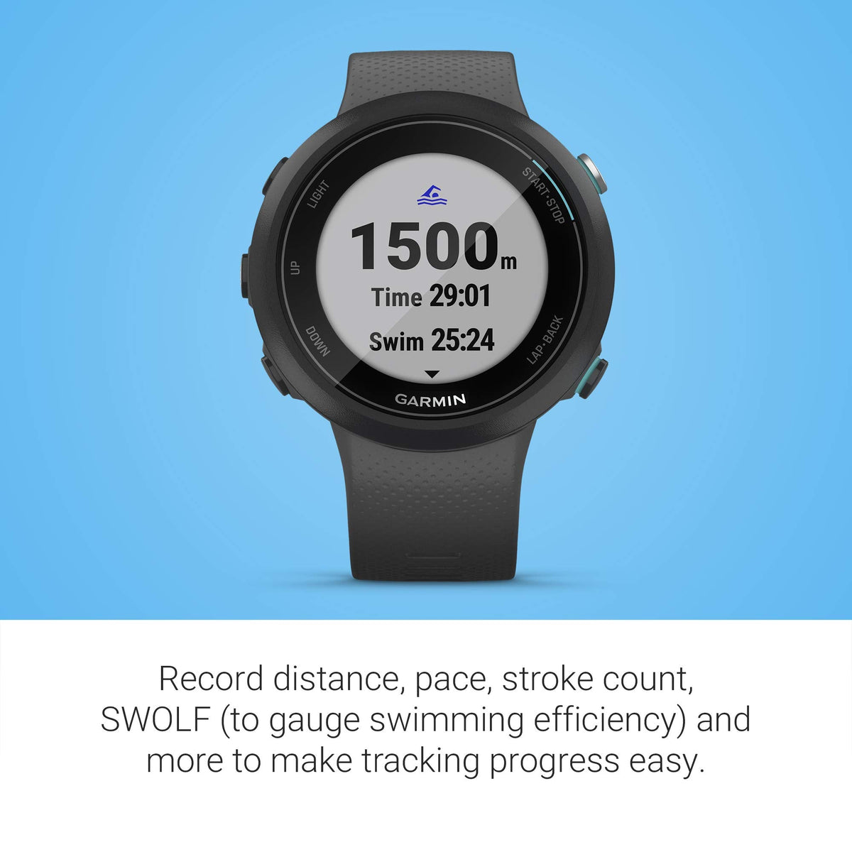 Garmin - Swim 2 Smartwatch 42mm Fiber-Reinforced Polymer - Slate - 010-02247-00 - Image 4