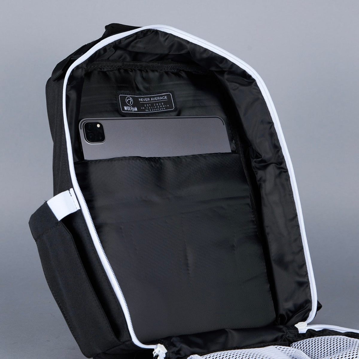15L Backpack Alpha Black White Accents - Image 19