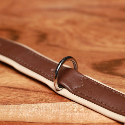 Luxury Dog Collar Sepia Brown & Neutral - Image 4