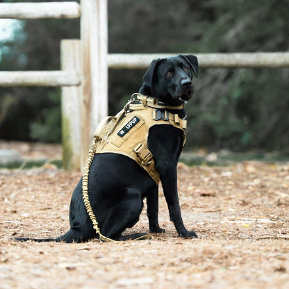 Khaki Tactical Dog Vest Harness - Image 4