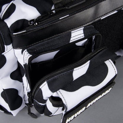 20L Mini Duffle Bag Black White Cow - Image 34
