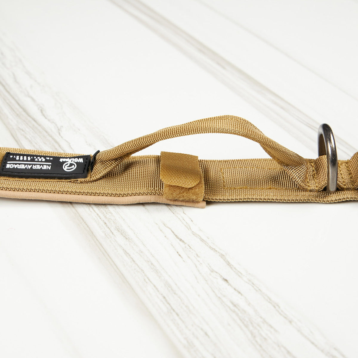 Tactical Nylon Dog Collar Khaki - Image 5