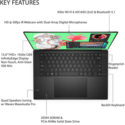 Dell XPS 15.6" UHD - TS - i7 - 32GB RAM - 1TB SSD NVIDIA GeForce RTX 3050 Ti - Platinum Silver - HT4WPFX - Image 2