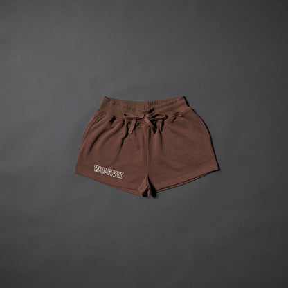 Women's Varsity Shorts Mocha Brown - Image 6