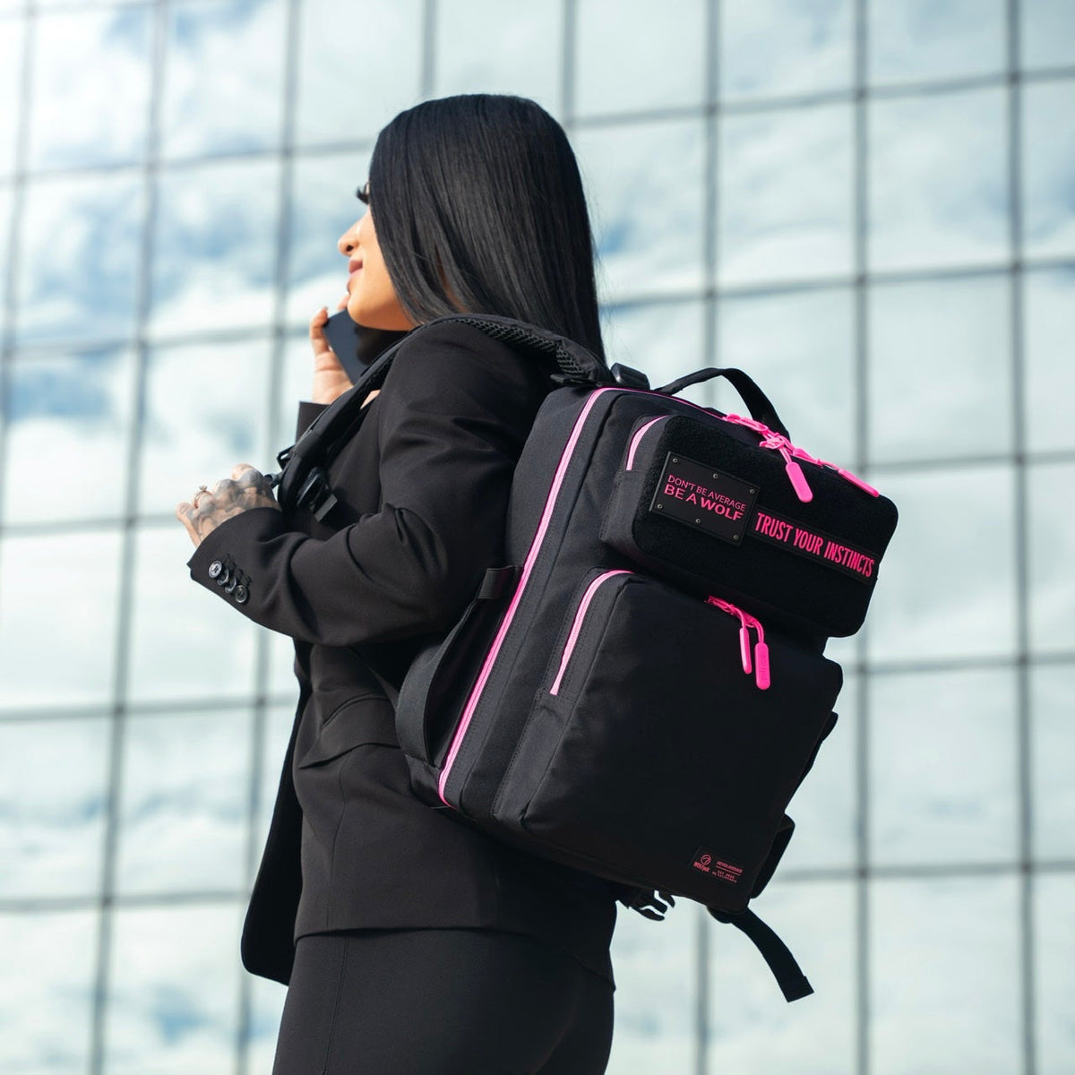 15L Backpack Black Neon Pink - Image 4