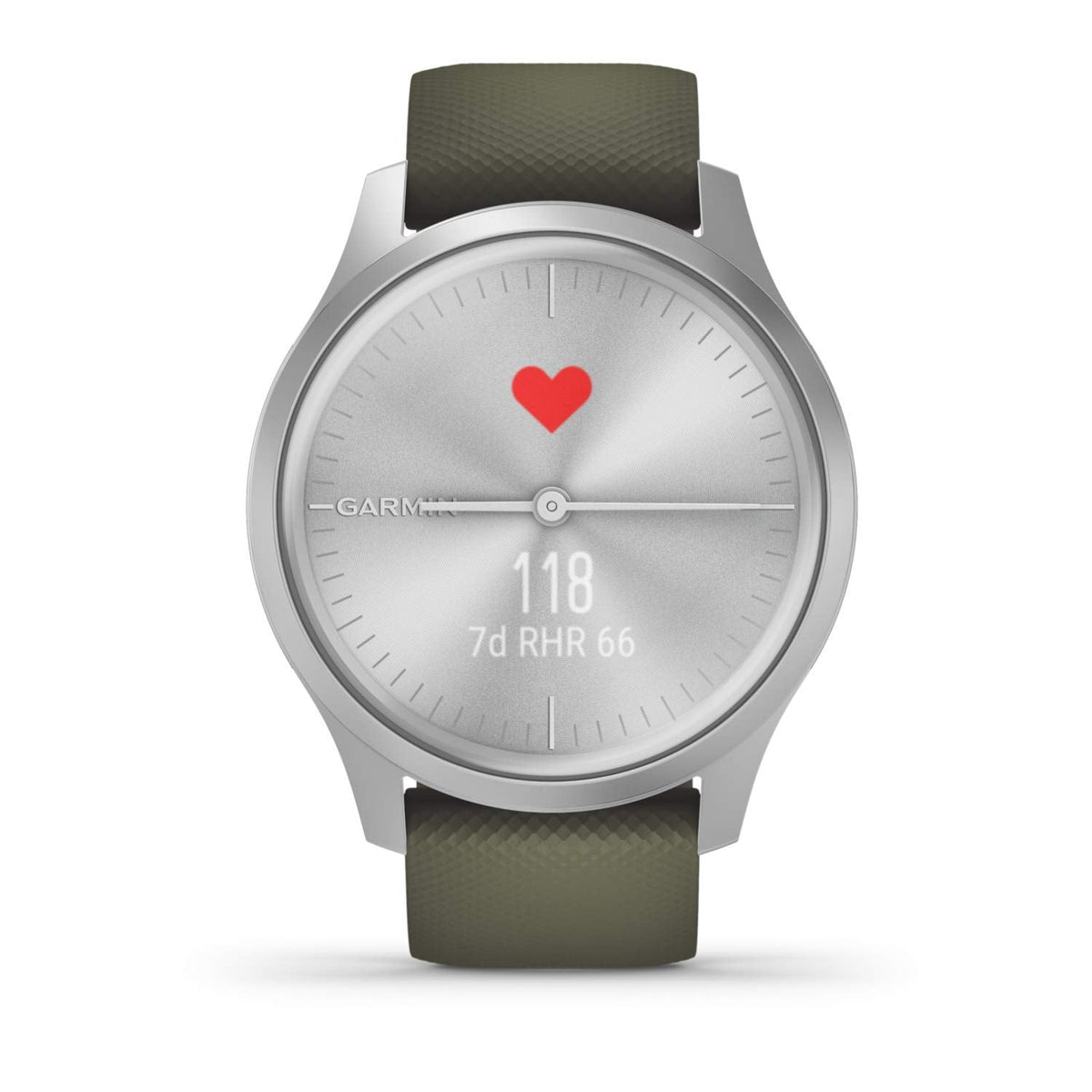 Garmin vivomove Style Silver - Moss Green Band - 010-02240-01 - Image 2