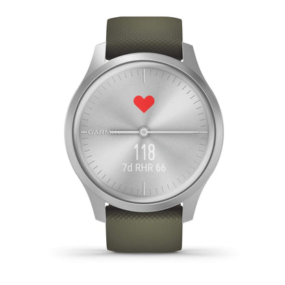 Garmin vivomove Style Silver - Moss Green Band - 010-02240-01 - Image 2