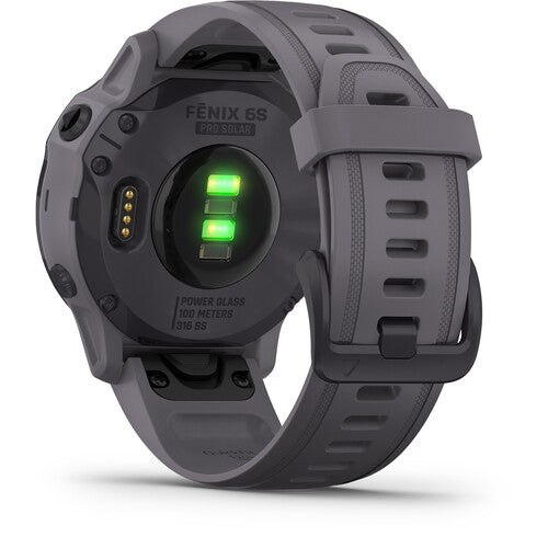 Garmin fenix 6 Multisport GPS Smartwatch 42mm, Solar, Amethyst Steel Shale Gray Band - 010-02409-14 - Image 5