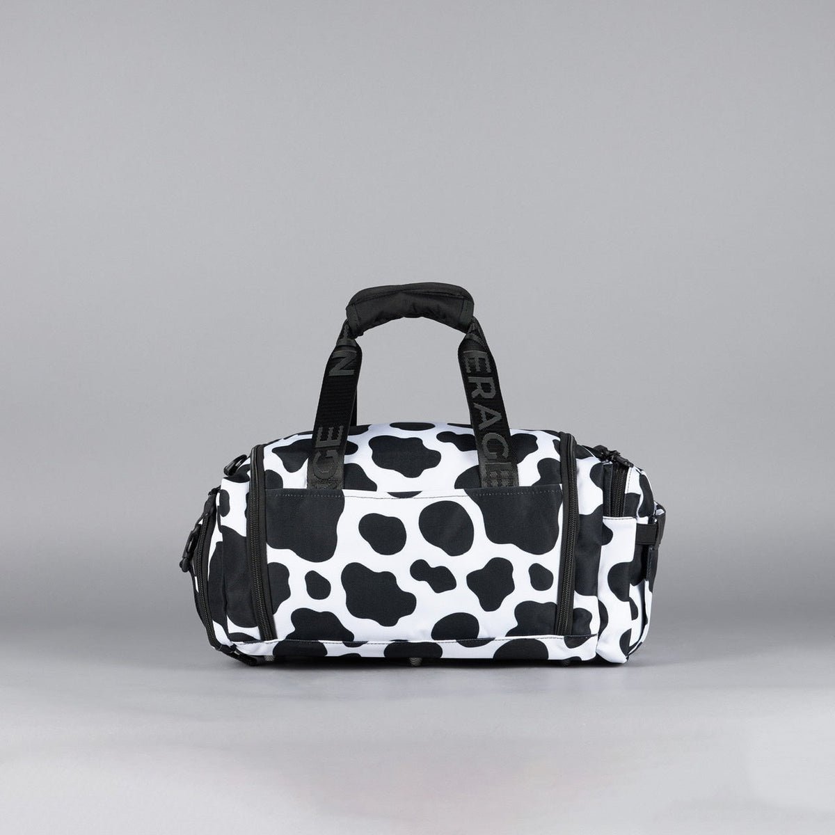 20L Mini Duffle Bag Black White Cow - Image 11