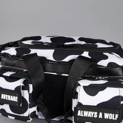 20L Mini Duffle Bag Black White Cow - Image 20