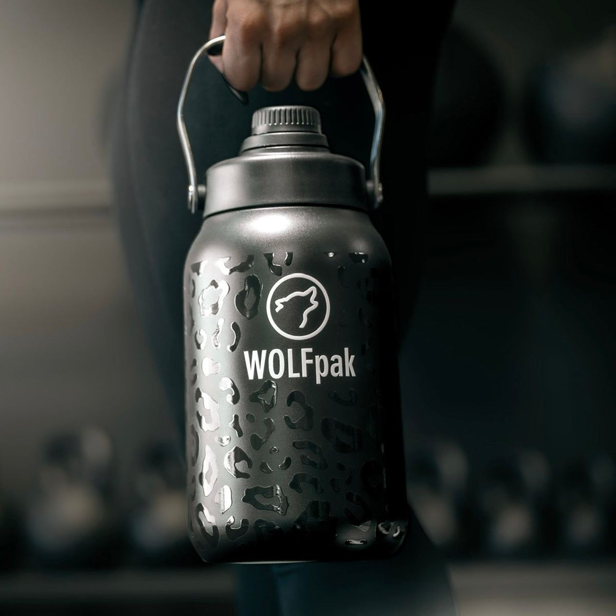 64oz Flask Black Leopard - Image 3
