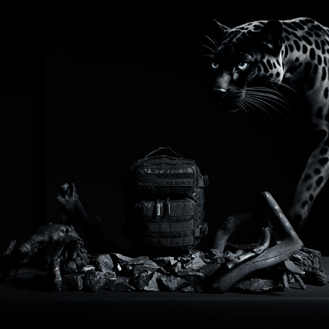 9L Backpack Mini Black Leopard