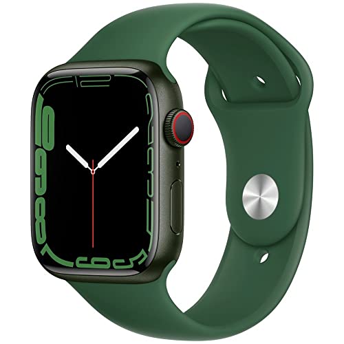 Apple Watch Series 7 (GPS + Cellular) 45mm Green Aluminum Case with Clover Sport Band - MKJ93LL/A - Image 2