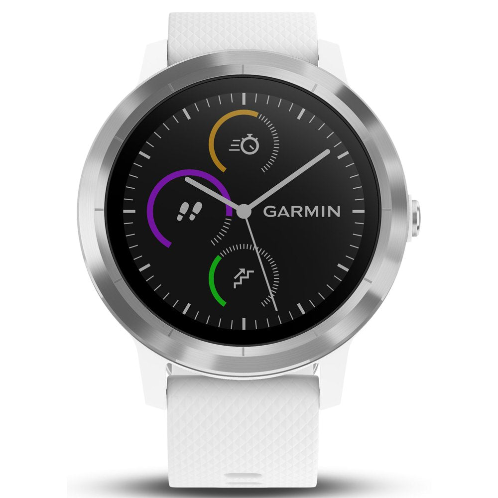 Garmin VIVOACTIVE 3 - WHITE & STAINLESS - 010-01769-21 - Image 2