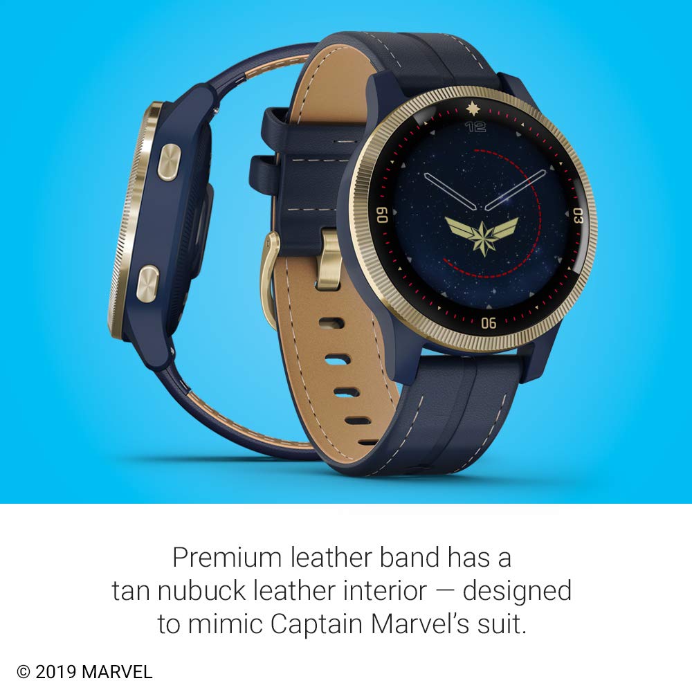Garmin - Legacy Hero Series Captain Marvel Smartwatch 40mm Fiber - Danvers Blue - 010-02172-41 - Image 5