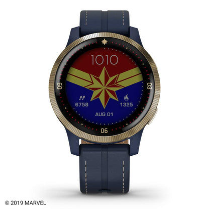 Garmin - Legacy Hero Series Captain Marvel Smartwatch 40mm Fiber - Danvers Blue - 010-02172-41 - Image 2